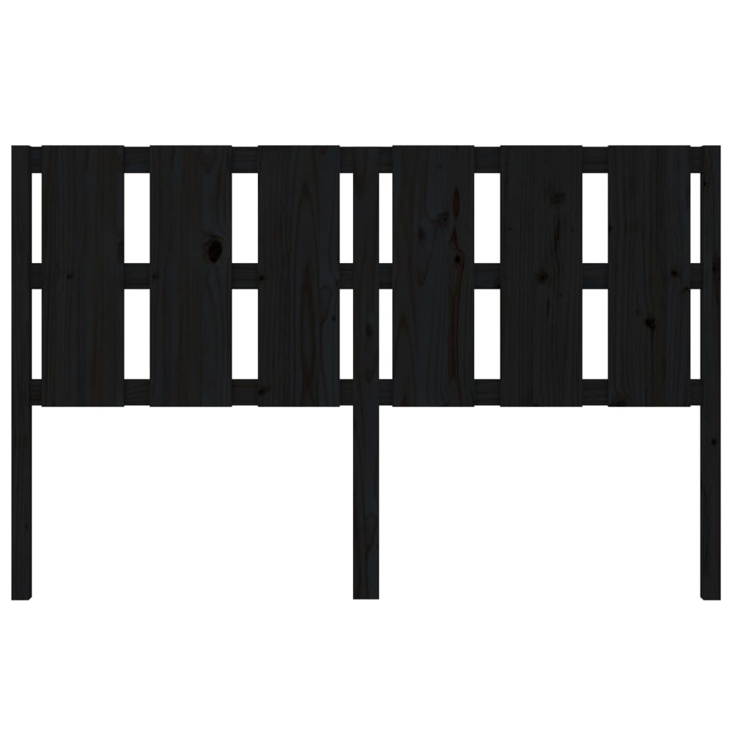 vidaXL Bed Headboard Black 155.5x4x100 cm Solid Wood Pine