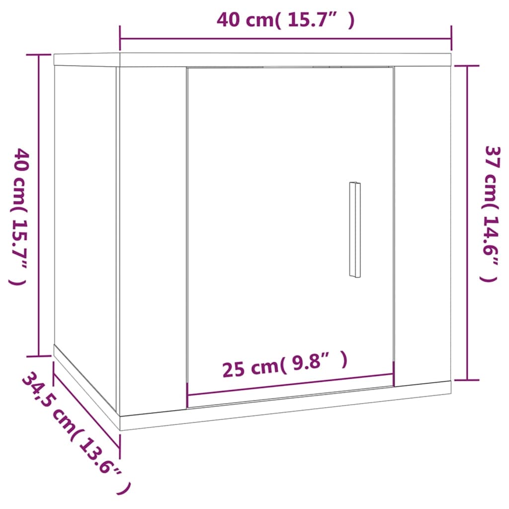 vidaXL 3 Piece TV Cabinet Set White Engineered Wood