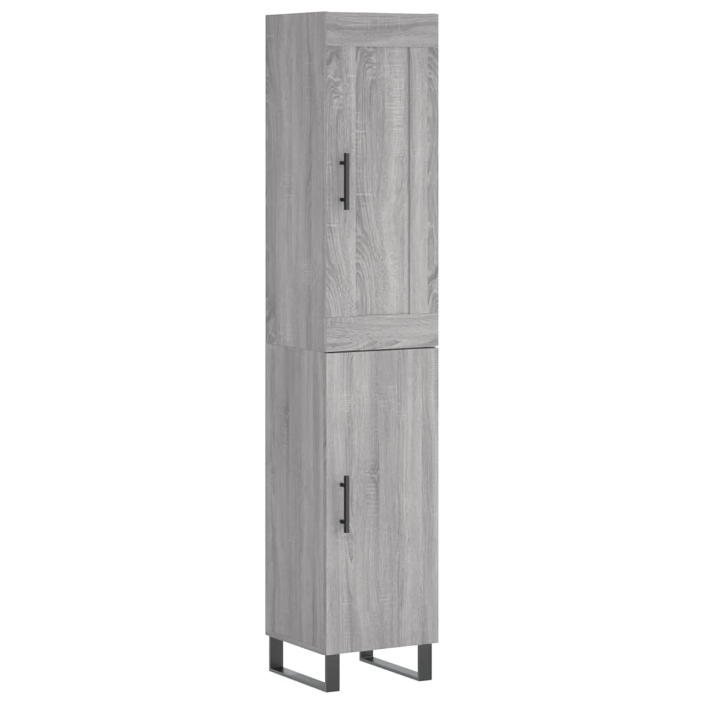 vidaXL Highboard Grey Sonoma 34.5x34x180 cm Engineered Wood