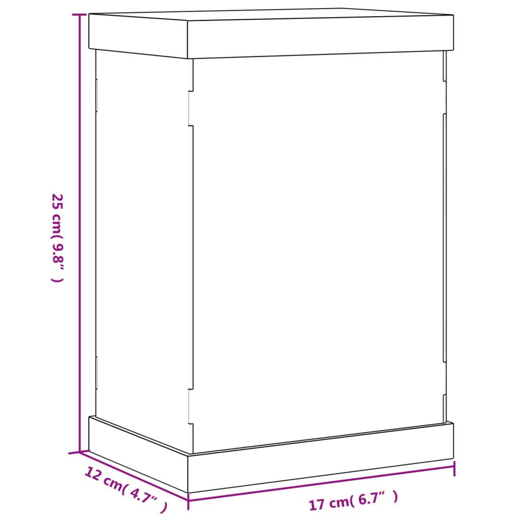 vidaXL Display Box Transparent 17x12x25 cm Acrylic