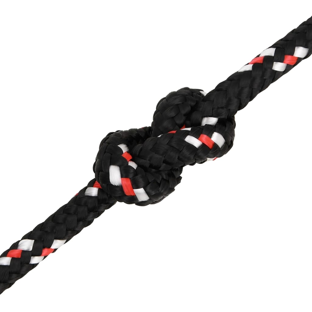 vidaXL Boat Rope Black 6 mm 25 m Polypropylene