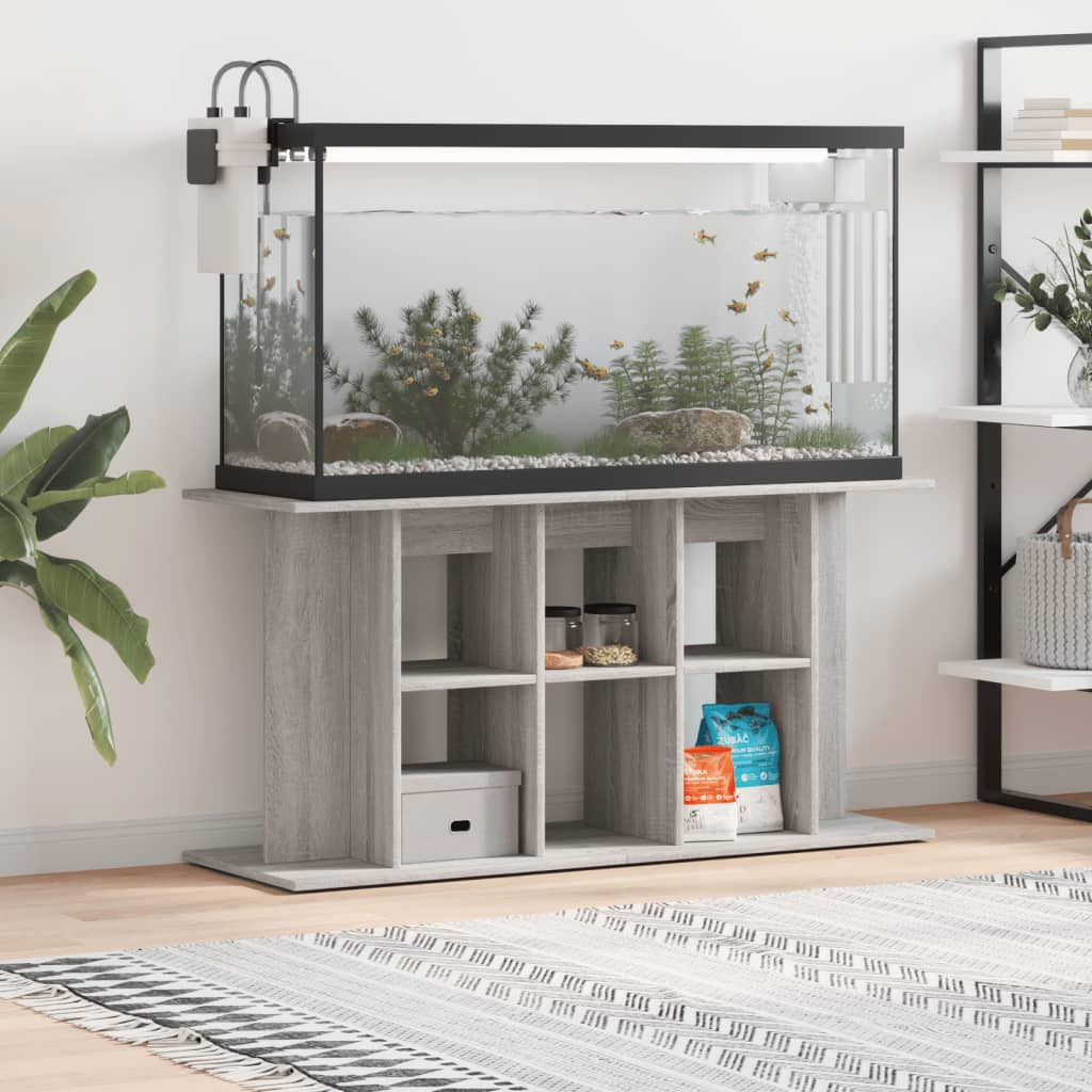 vidaXL Aquarium Stand Grey Sonoma 120x40x60 cm Engineered Wood