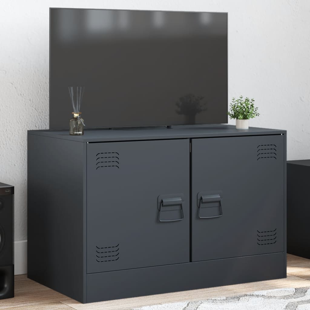 vidaXL TV Cabinet Anthracite 67x39x44 cm Steel