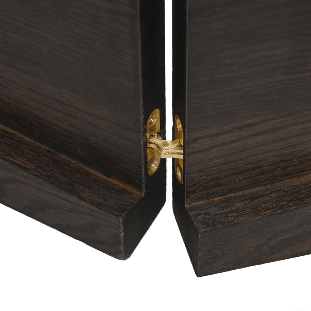 vidaXL Bathroom Countertop Dark Brown 220x60x(2-4) cm Treated Solid Wood