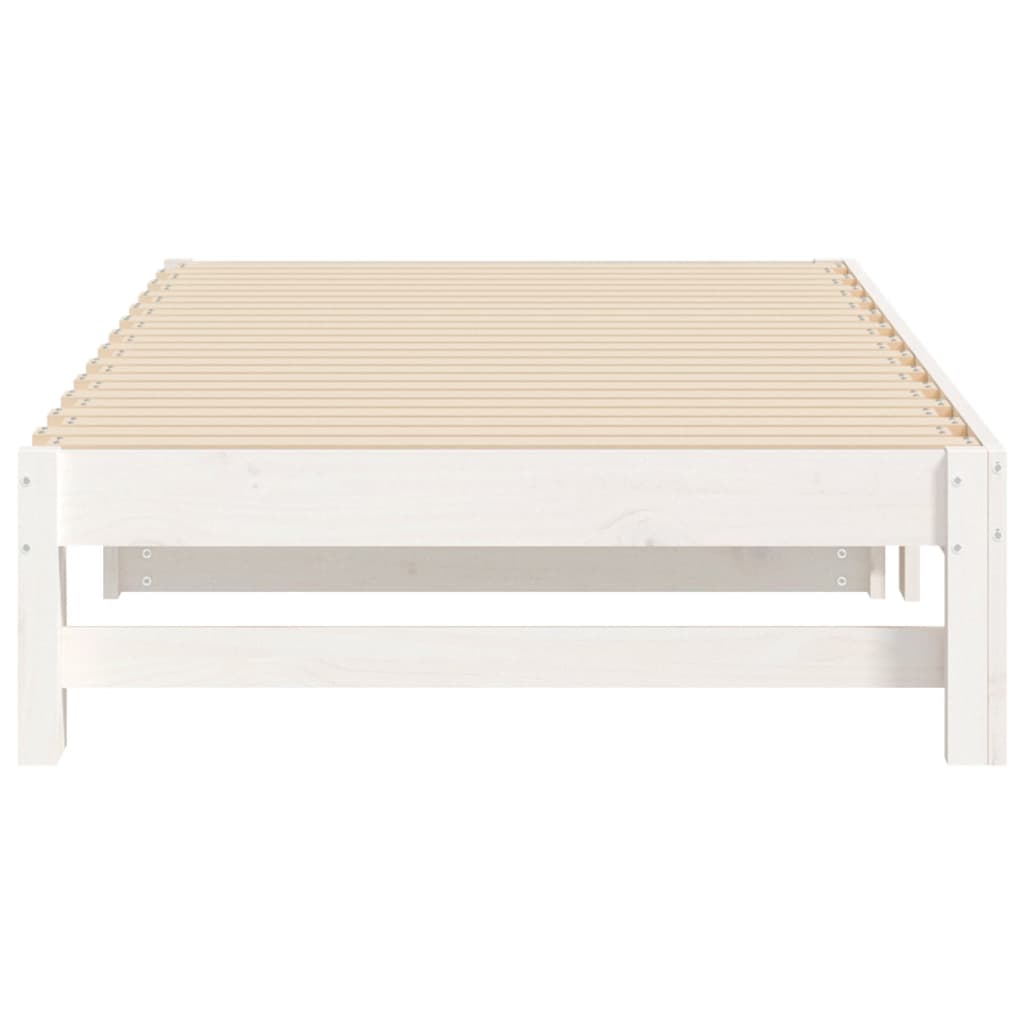 vidaXL Pull-out Day Bed without Mattress White 2x(75x190) cm