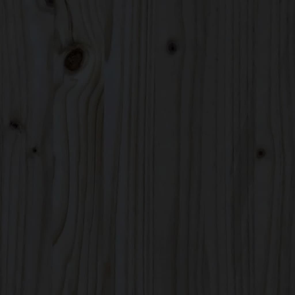 vidaXL Planter with Shelf Black 82.5x54x81 cm Solid Wood Pine