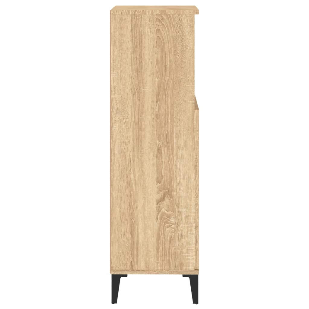 vidaXL Bathroom Cabinet Sonoma Oak 30x30x100 cm Engineered Wood