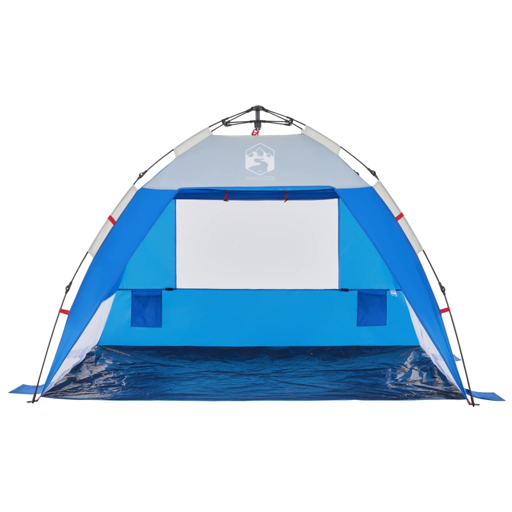 vidaXL Beach Tent 2-Person Azure Blue Quick Release Waterproof