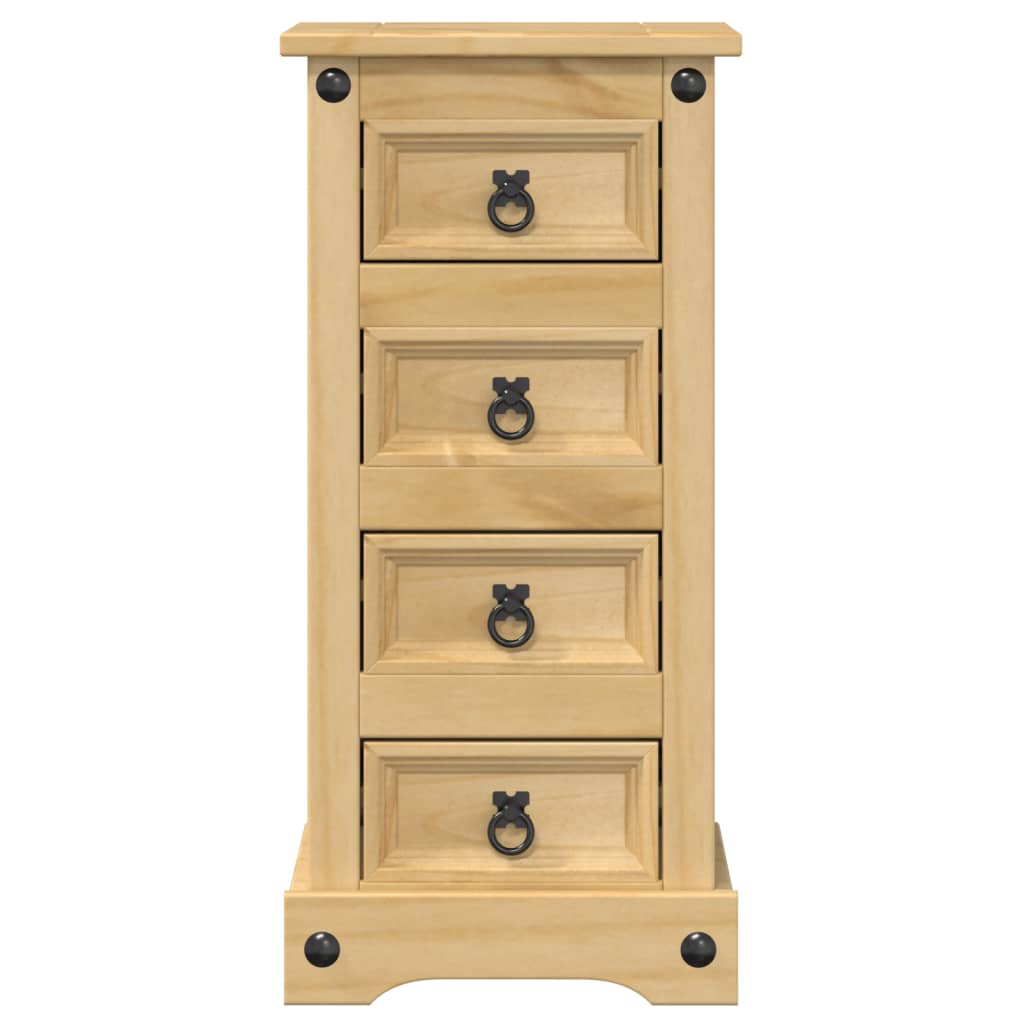 vidaXL Bedside Cabinet Corona 35x32.5x74 cm Solid Wood Pine