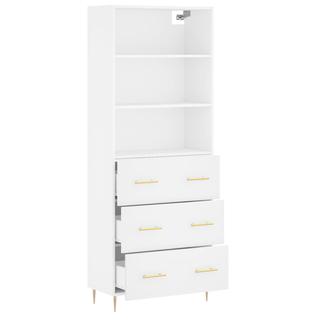 vidaXL Highboard White 69.5x34x180 cm Engineered Wood