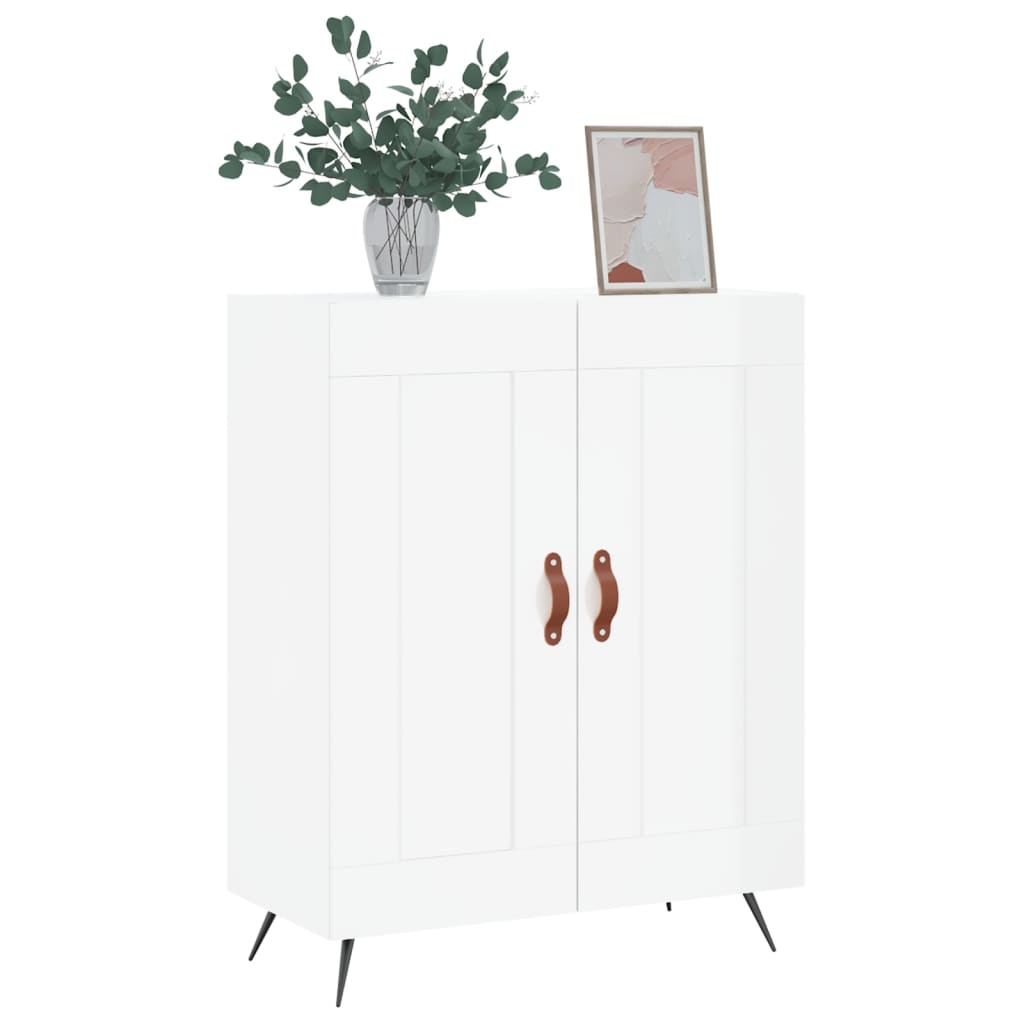 vidaXL Sideboard High Gloss White 69.5x34x90 cm Engineered Wood