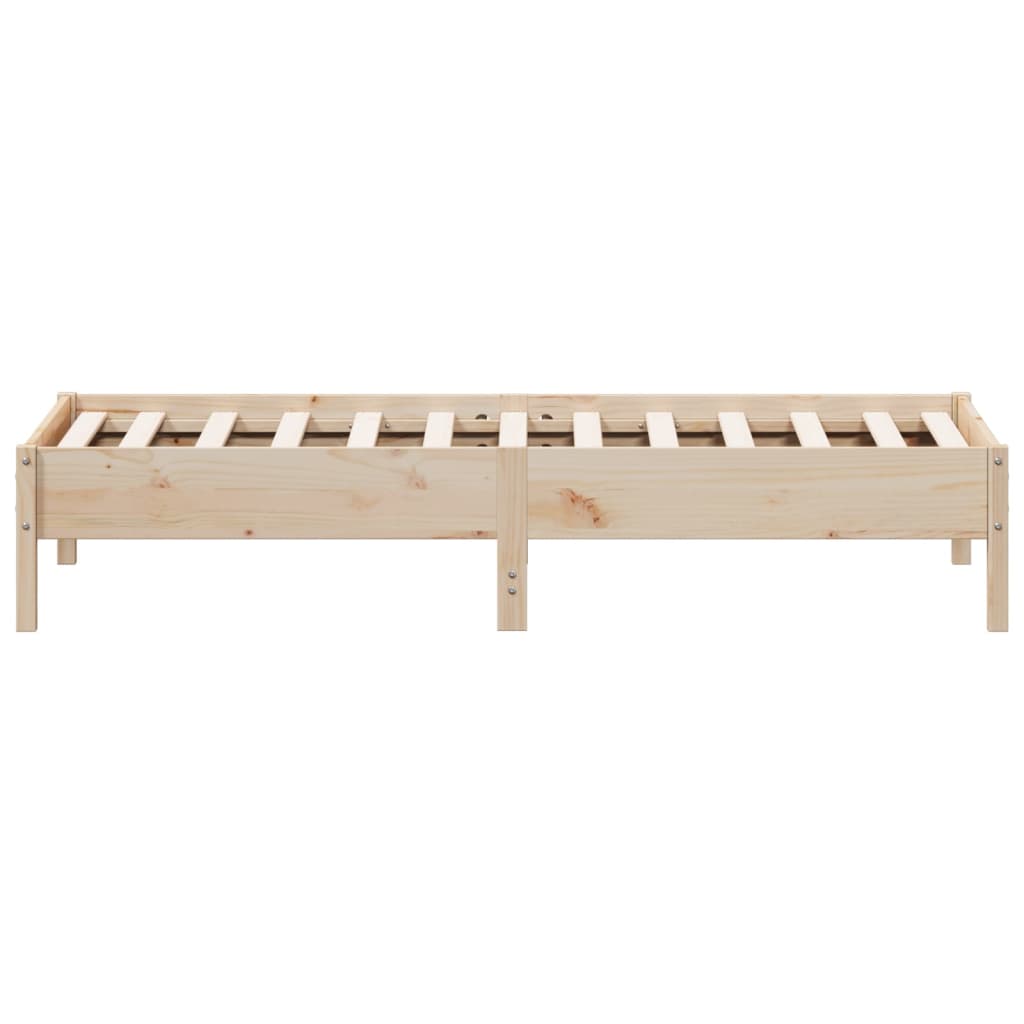 vidaXL Bed Frame without Mattress 75x190 cm Small Single Solid Wood Pine