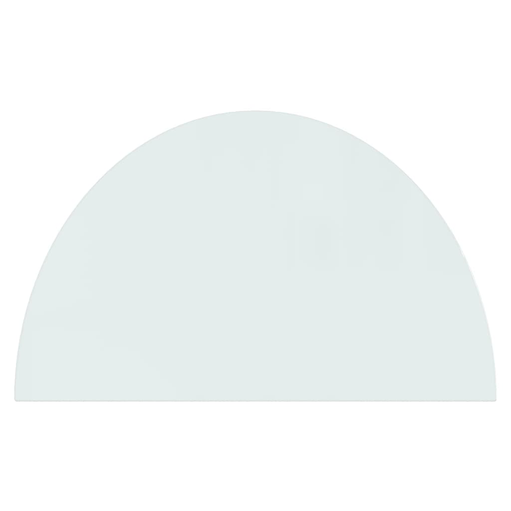 vidaXL Fireplace Glass Plate Half Round 1000x600 mm