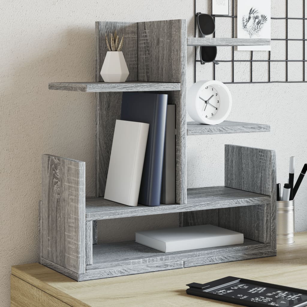 vidaXL Desk Organiser Grey Sonoma 49x20x52.5 cm Engineered wood