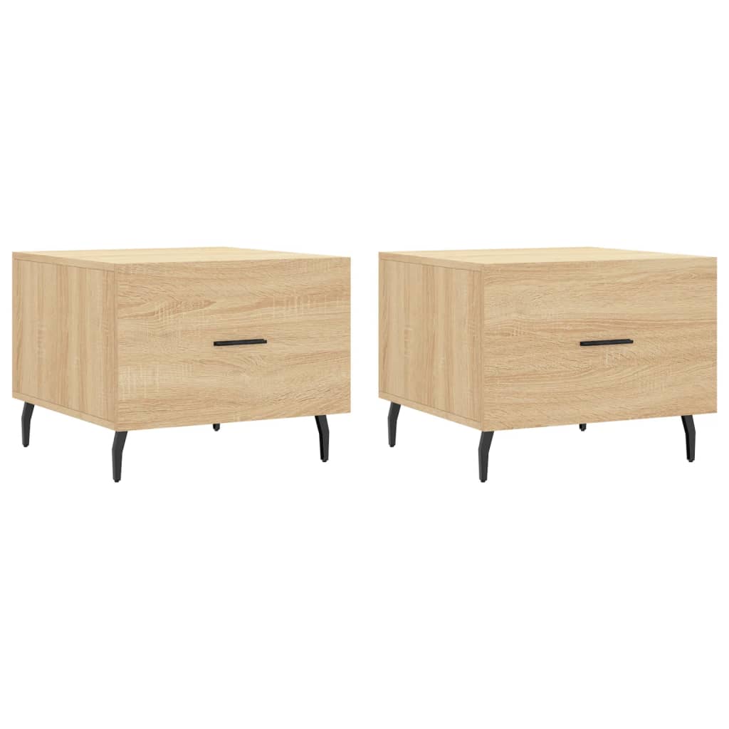 vidaXL Coffee Tables 2 pcs Sonoma Oak 50x50x40 cm Engineered Wood