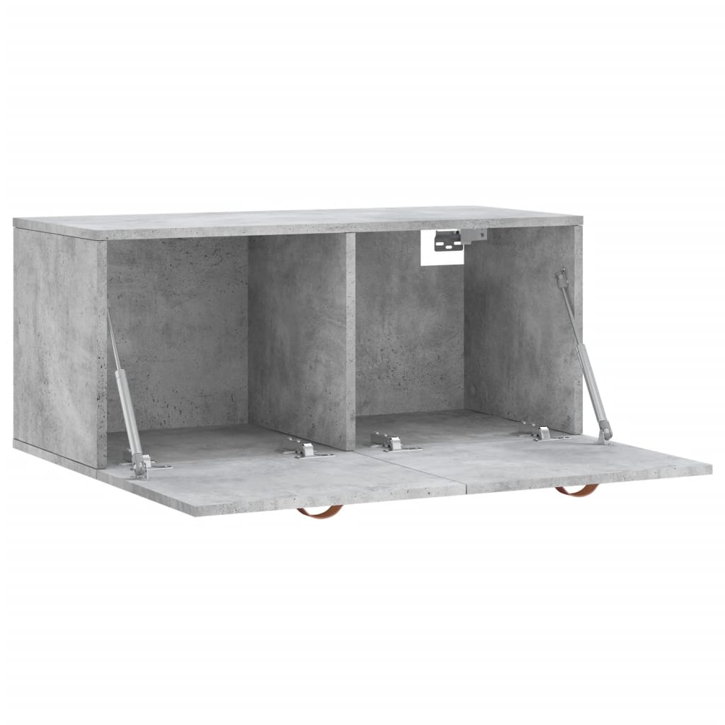 vidaXL Wall Cabinet Concrete Grey 80x36.5x35 cm Engineered Wood