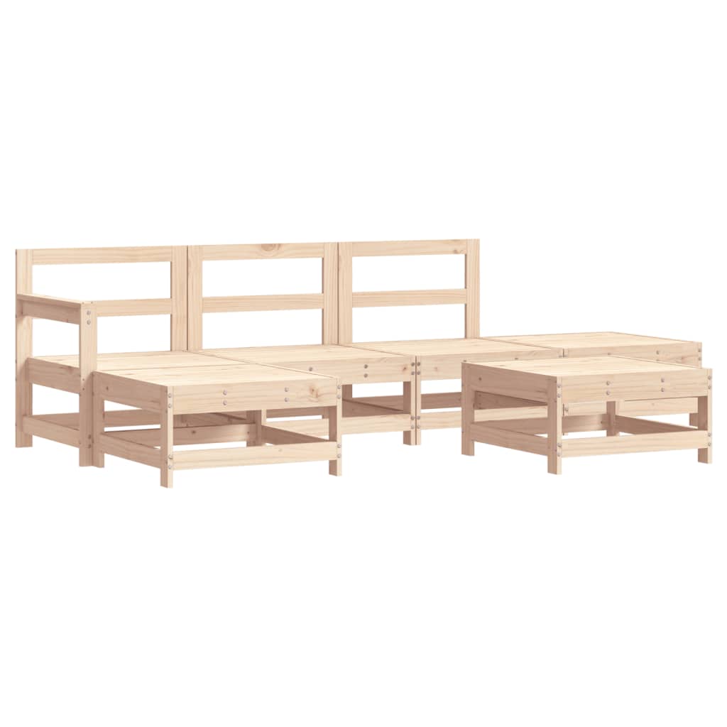 vidaXL 6 Piece Garden Lounge Set Solid Wood Pine