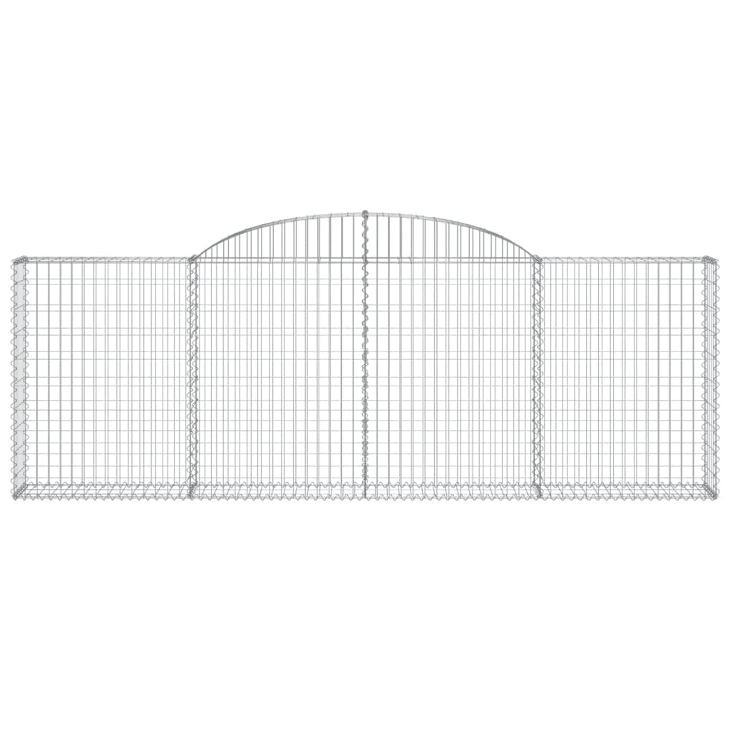 vidaXL Arched Gabion Baskets 6 pcs 300x30x100/120 cm Galvanised Iron