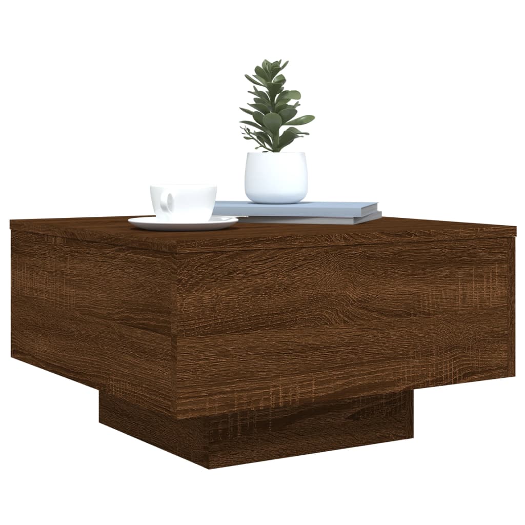 vidaXL Coffee Table Brown Oak 55x55x31 cm Engineered Wood