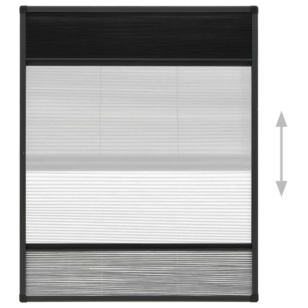 vidaXL Plisse Insect Screen for Windows Aluminium 60x80 cm with Shade