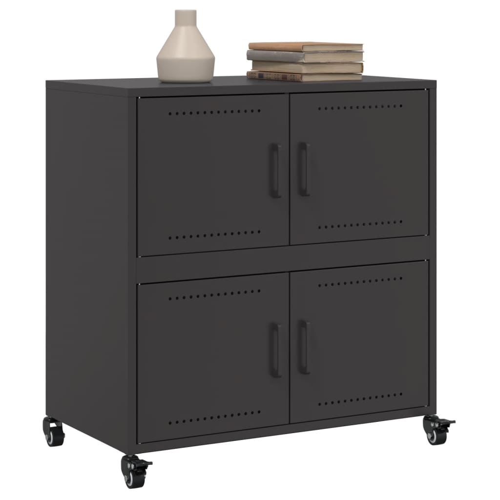 vidaXL Sideboard Black 68x39x72 cm Steel