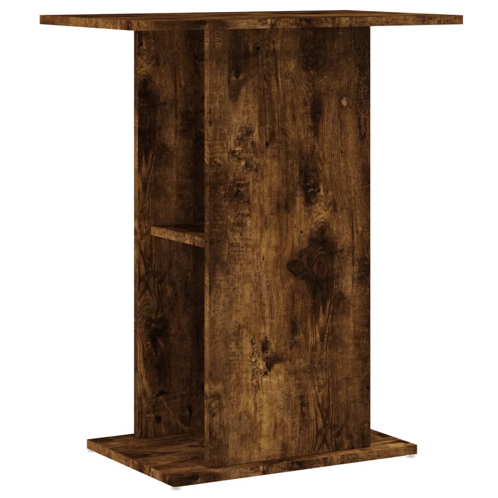 vidaXL Aquarium Stand Smoked Oak 60.5x36x72.5 cm Engineered Wood