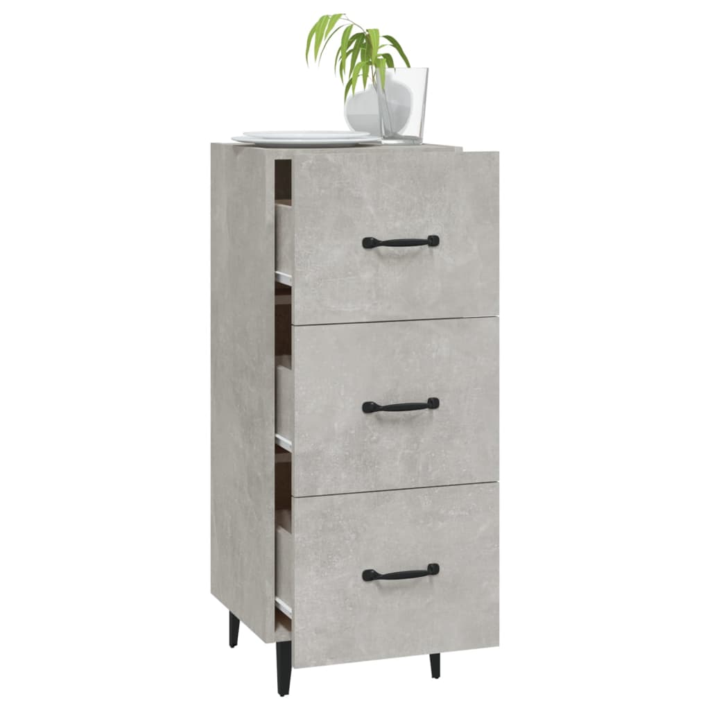 vidaXL Sideboard Concrete Grey 34.5x34x90 cm Engineered Wood