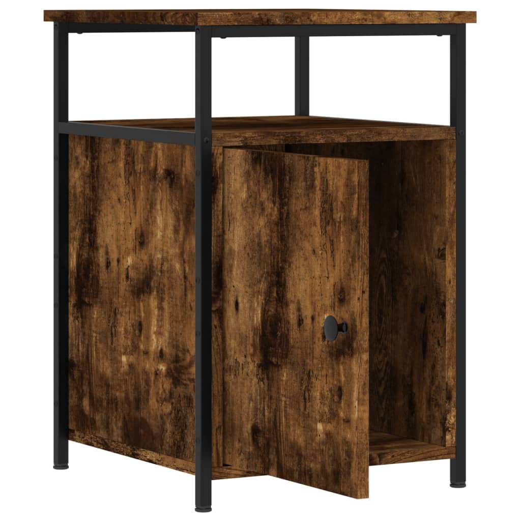 vidaXL Bedside Cabinets 2 pcs Smoked Oak 40x42x60 cm Engineered Wood