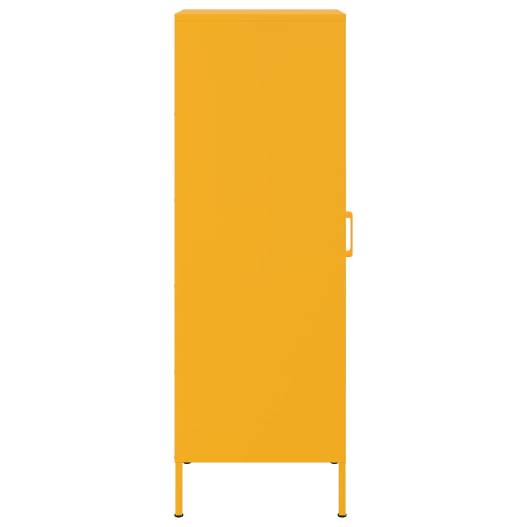 vidaXL Highboard Mustard Yellow 36x39x113 cm Steel