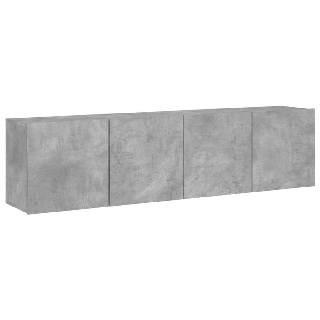 vidaXL TV Cabinets Wall-mounted 2 pcs Concrete Grey 80x30x41 cm