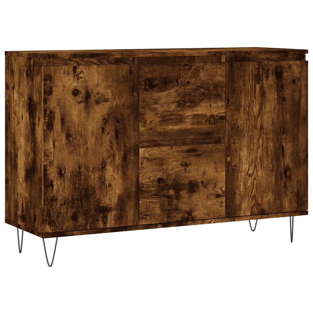 vidaXL Sideboard Smoked Oak 104x35x70 cm Engineered Wood