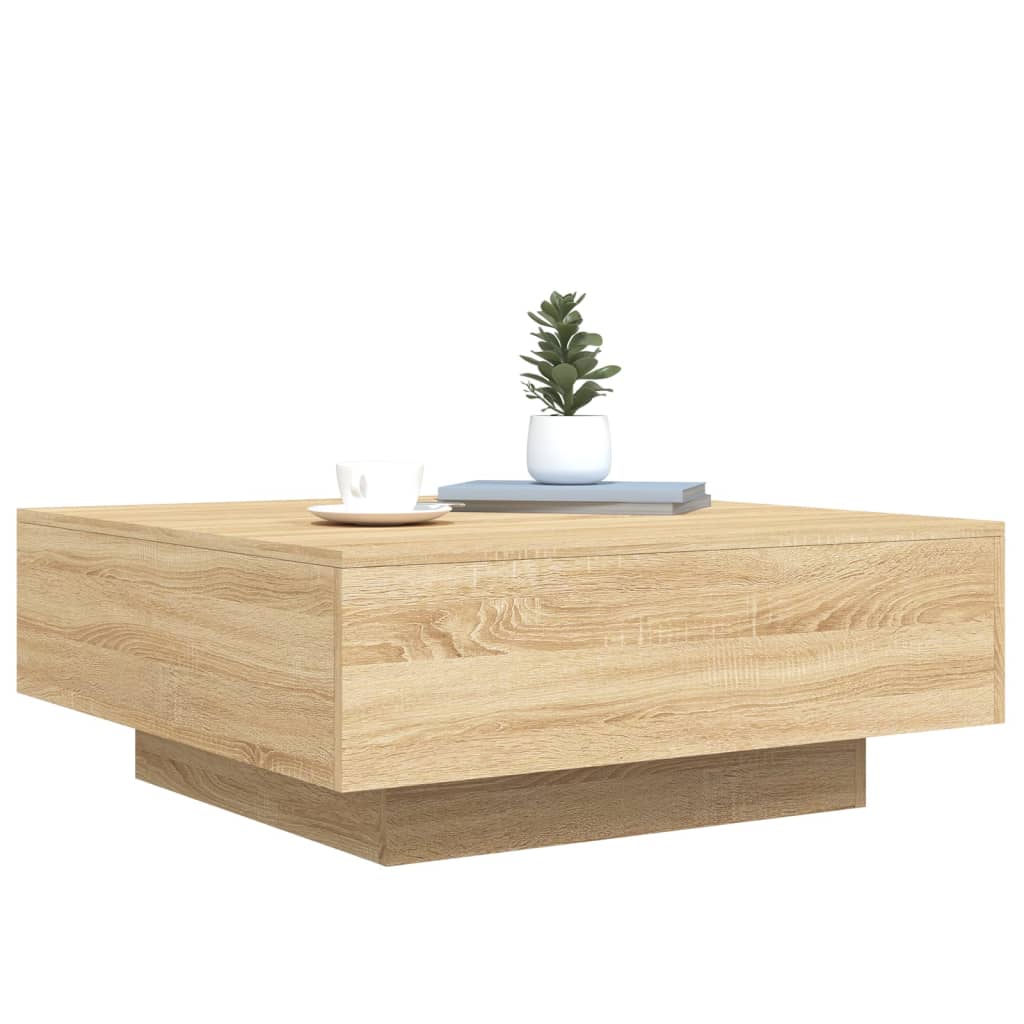 vidaXL Coffee Table Sonoma Oak 80x80x31 cm Engineered Wood