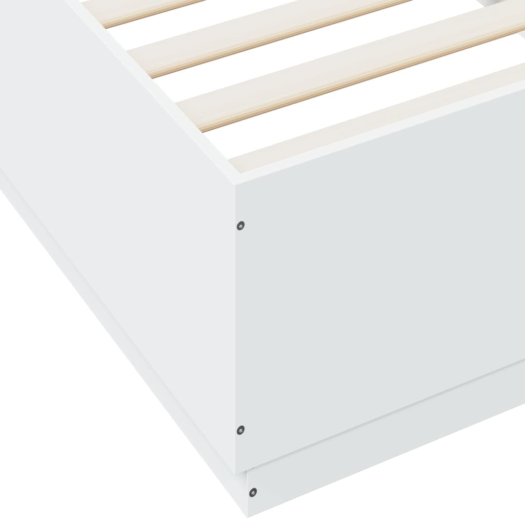 vidaXL Bed Frame White 100x200 cm Engineered Wood