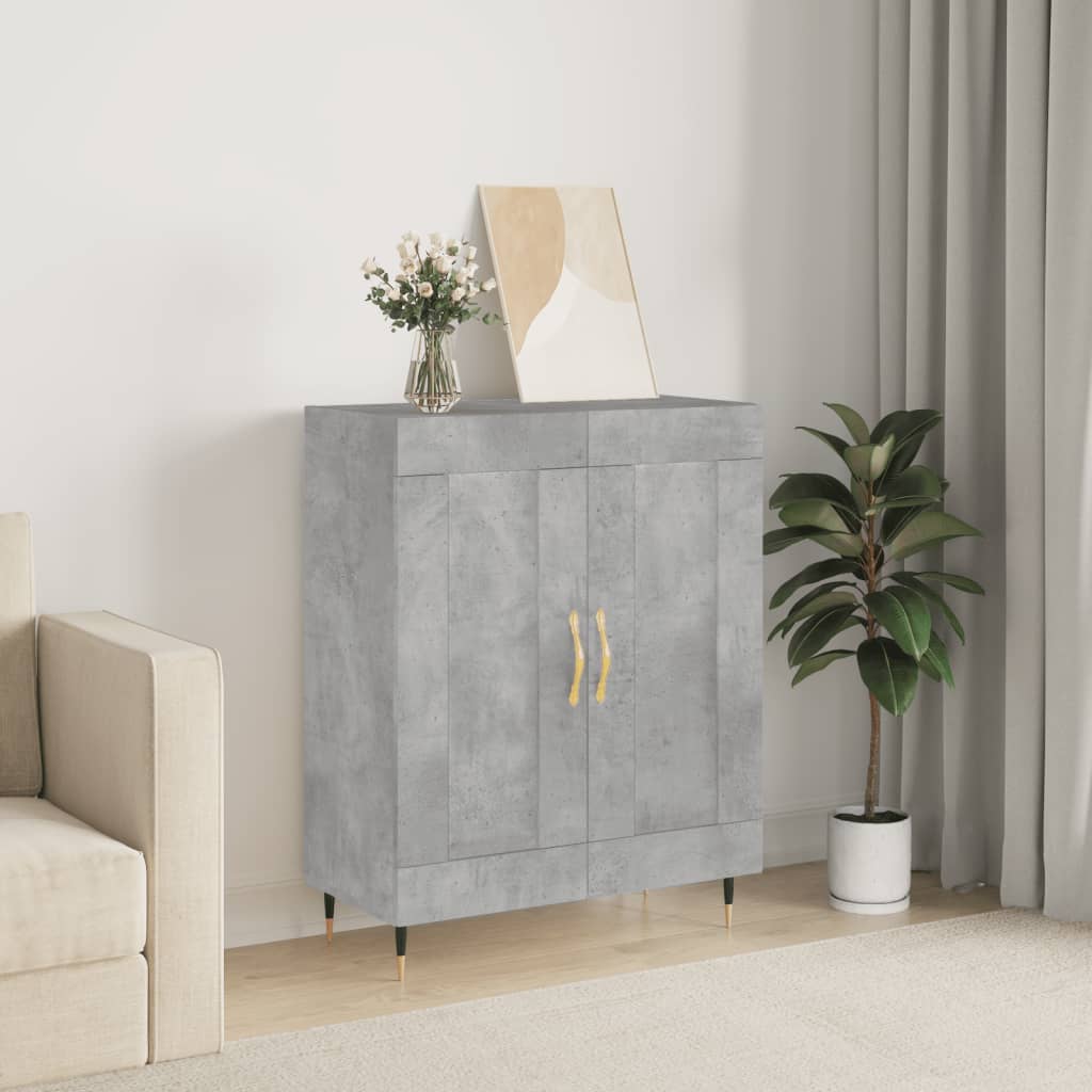 vidaXL Sideboard Concrete Grey 69.5x34x90 cm Engineered Wood