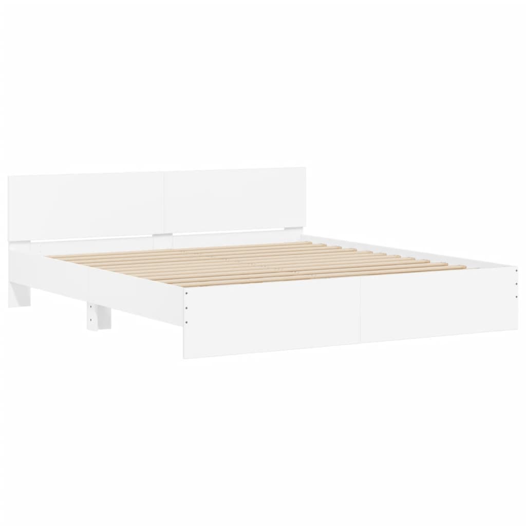 vidaXL Bed Frame without Mattress White 160x200 cm