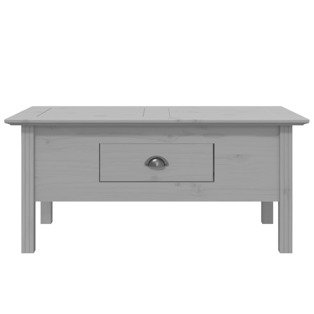 vidaXL Coffee Table BODO Grey 100x55x45 cm Solid Wood Pine