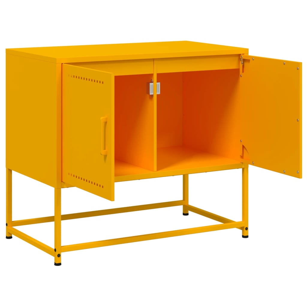 vidaXL TV Cabinet Mustard Yellow 68.5x39x60.5 cm Steel