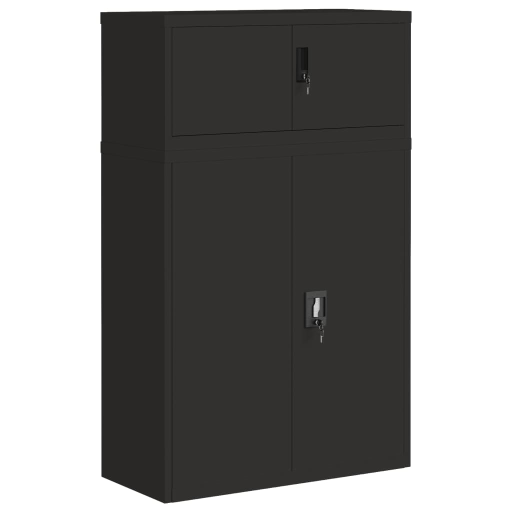 vidaXL File Cabinet Black 90x40x145 cm Steel