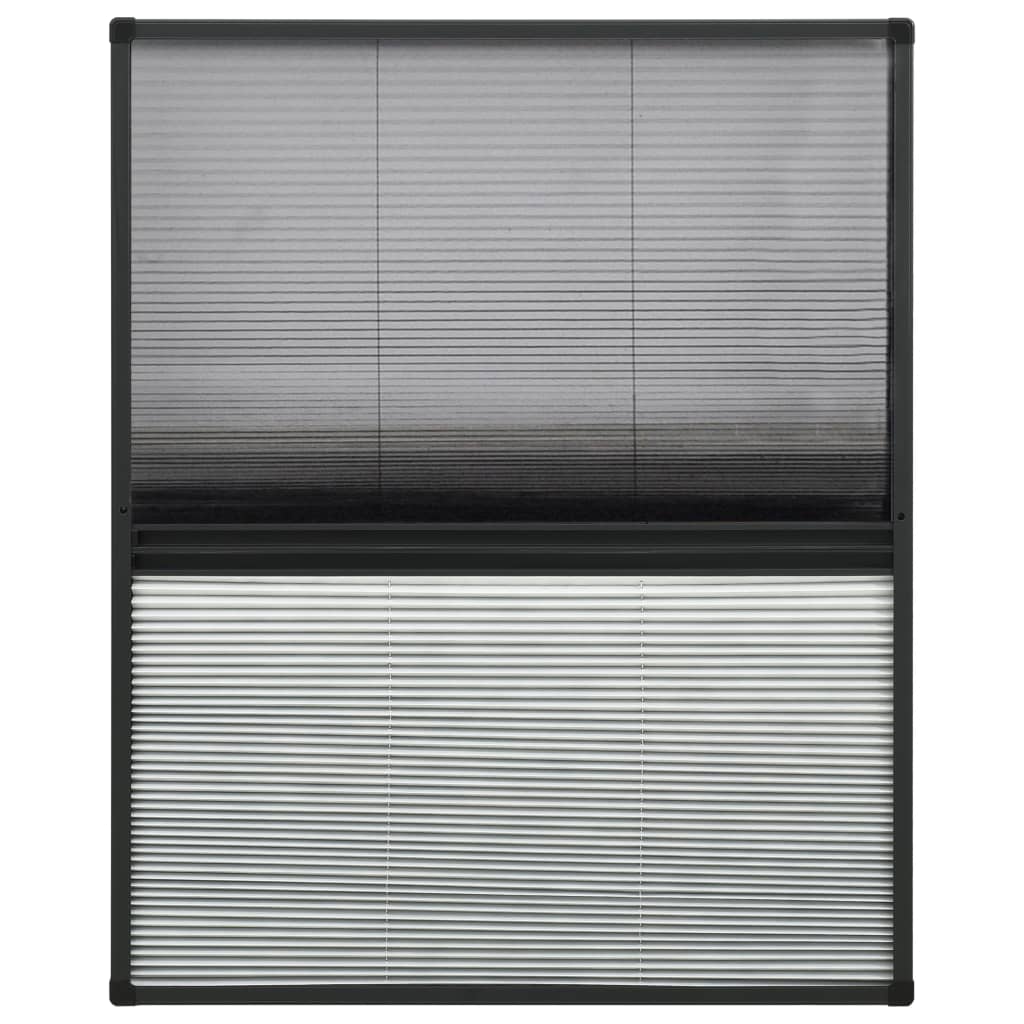 vidaXL Plisse Insect Screen for Windows Aluminium 60x80 cm with Shade