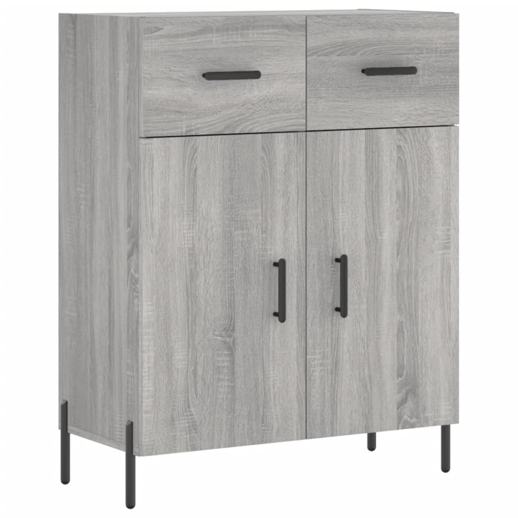 vidaXL Highboard Grey Sonoma 69.5x34x180 cm Engineered Wood