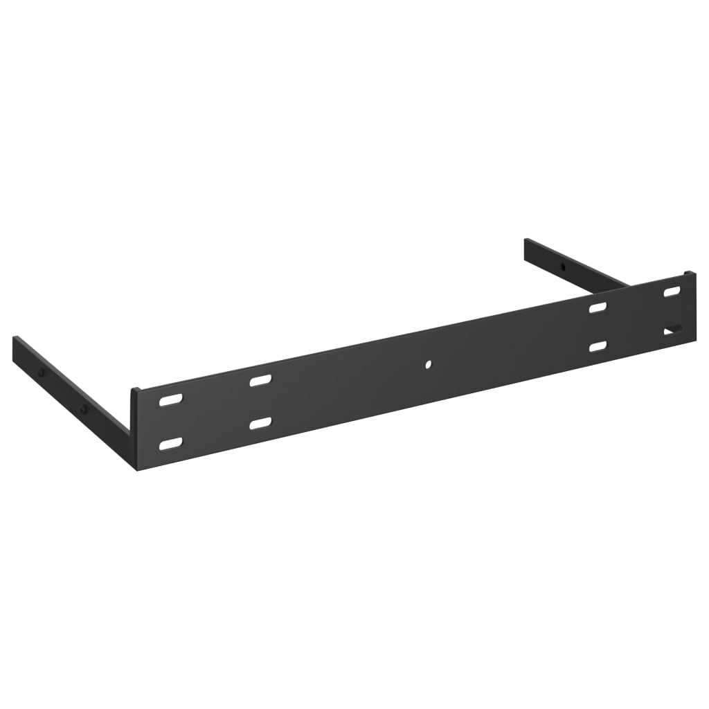 vidaXL Floating Wall Shelves 4 pcs Black 50x23x3.8 cm MDF