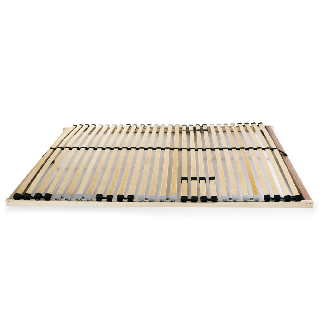 vidaXL Slatted Bed Base without Mattress with 28 Slats 7 Zones 120x200 cm