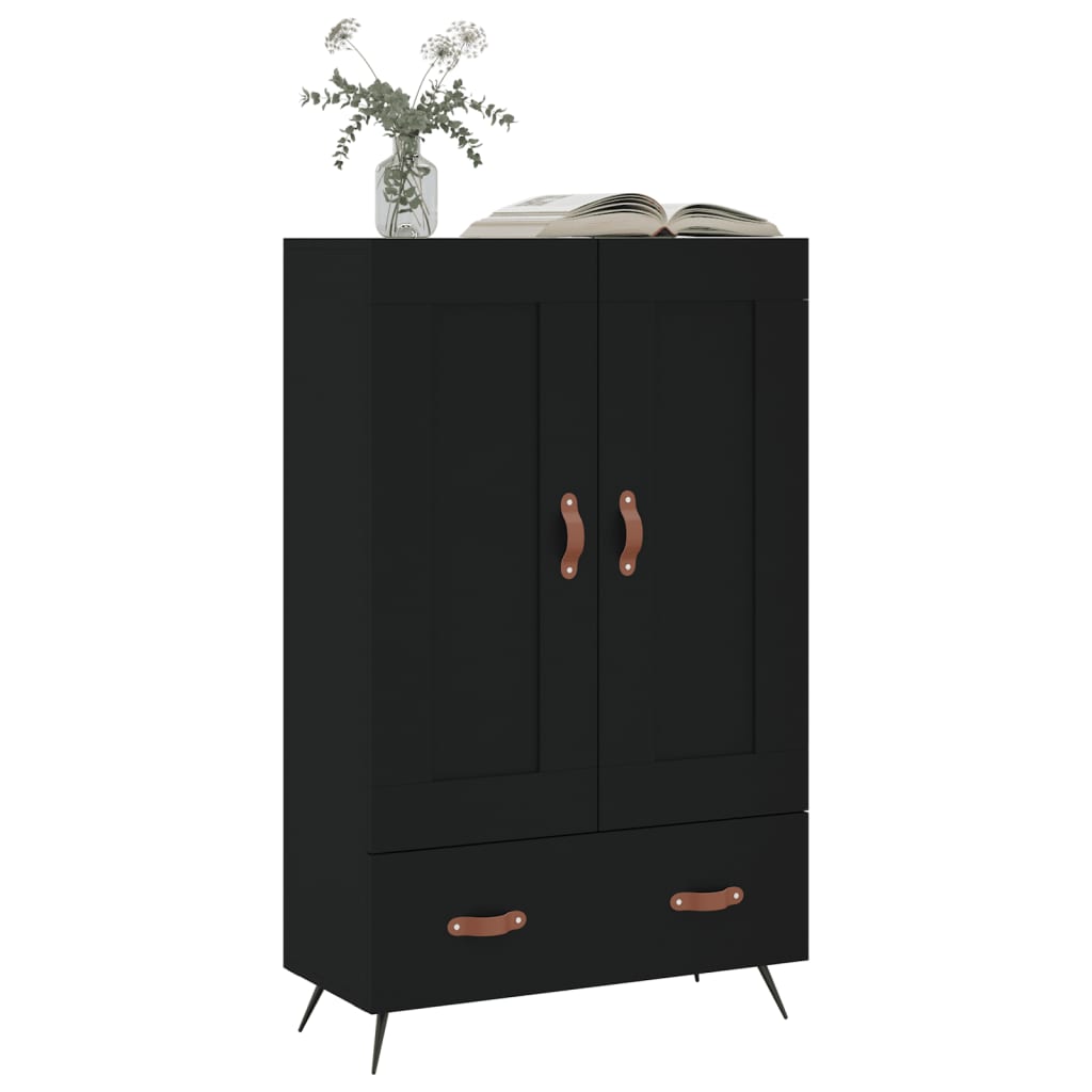 vidaXL Highboard Black 69.5x31x115 cm Engineered Wood