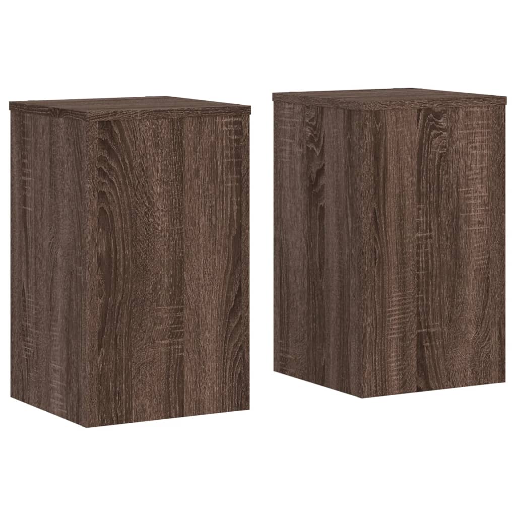 vidaXL Plant Stands 2 pcs Brown Oak 30x30x50 cm Engineered wood