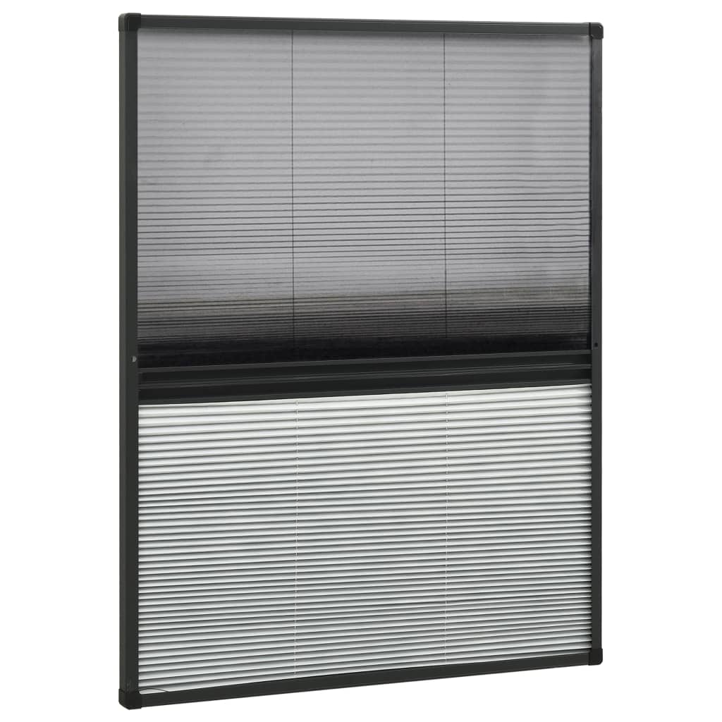 vidaXL Plisse Insect Screen for Windows Aluminium 60x80 cm with Shade