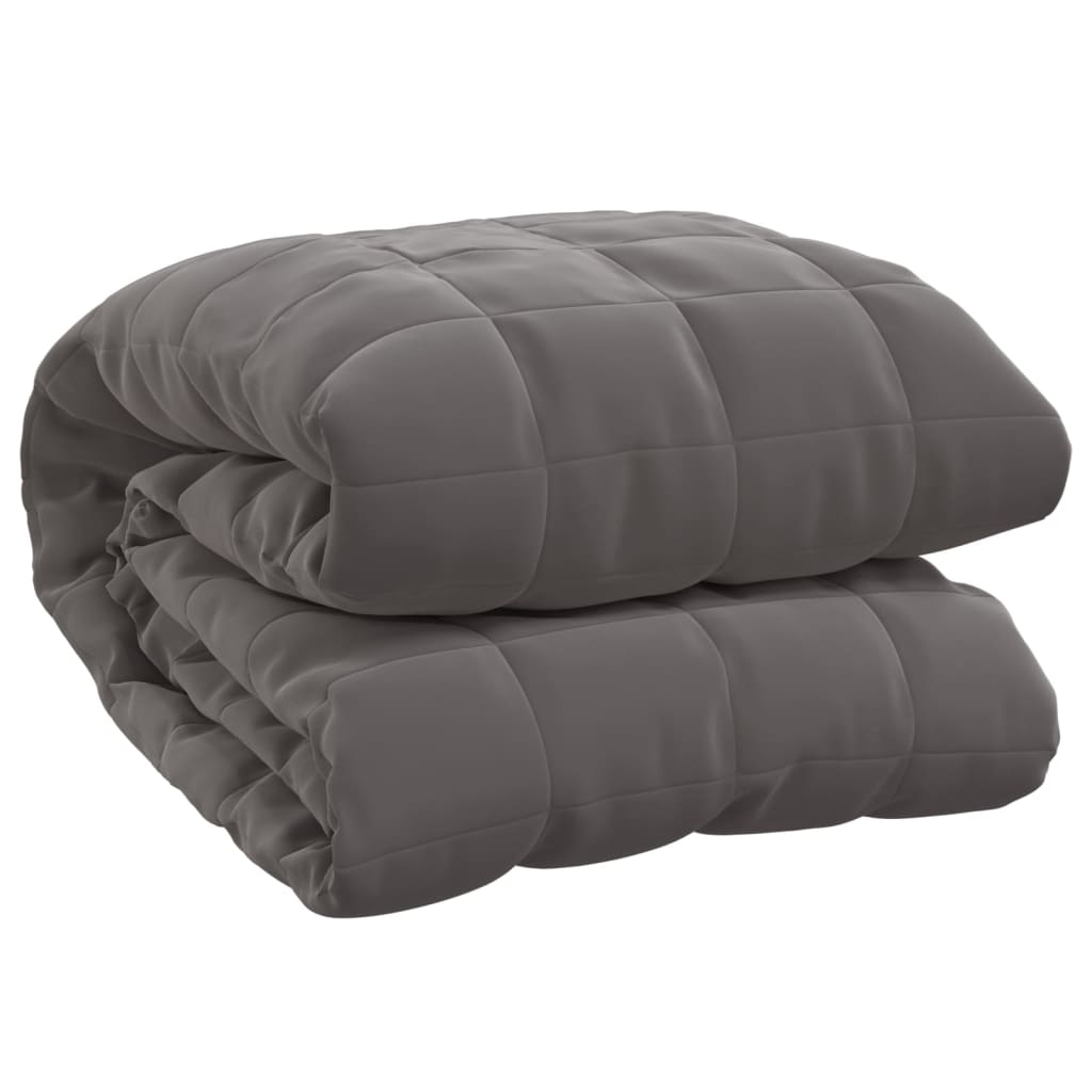 vidaXL Weighted Blanket Grey 220x240 cm King 11 kg Fabric