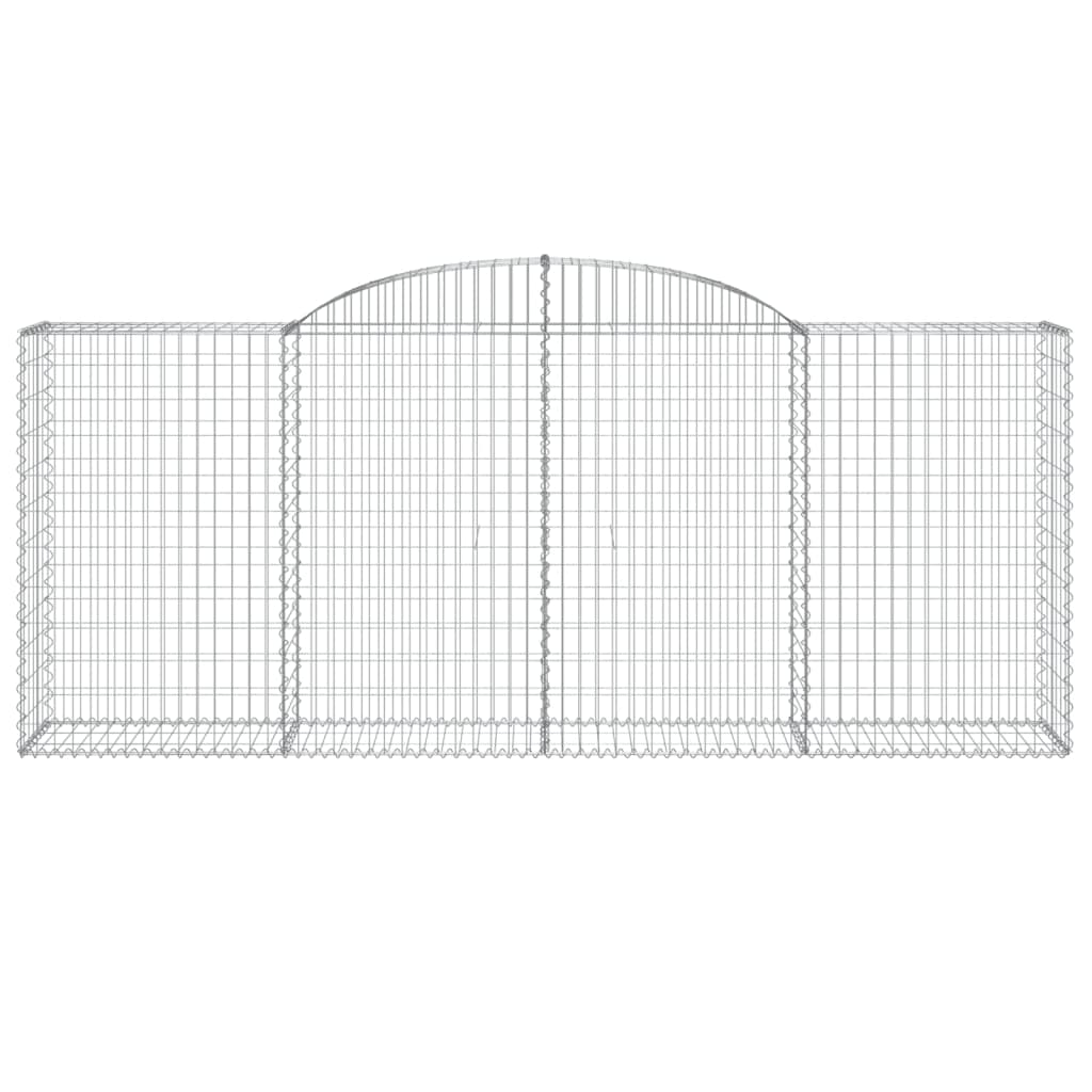 vidaXL Arched Gabion Basket 300x50x120/140 cm Galvanised Iron