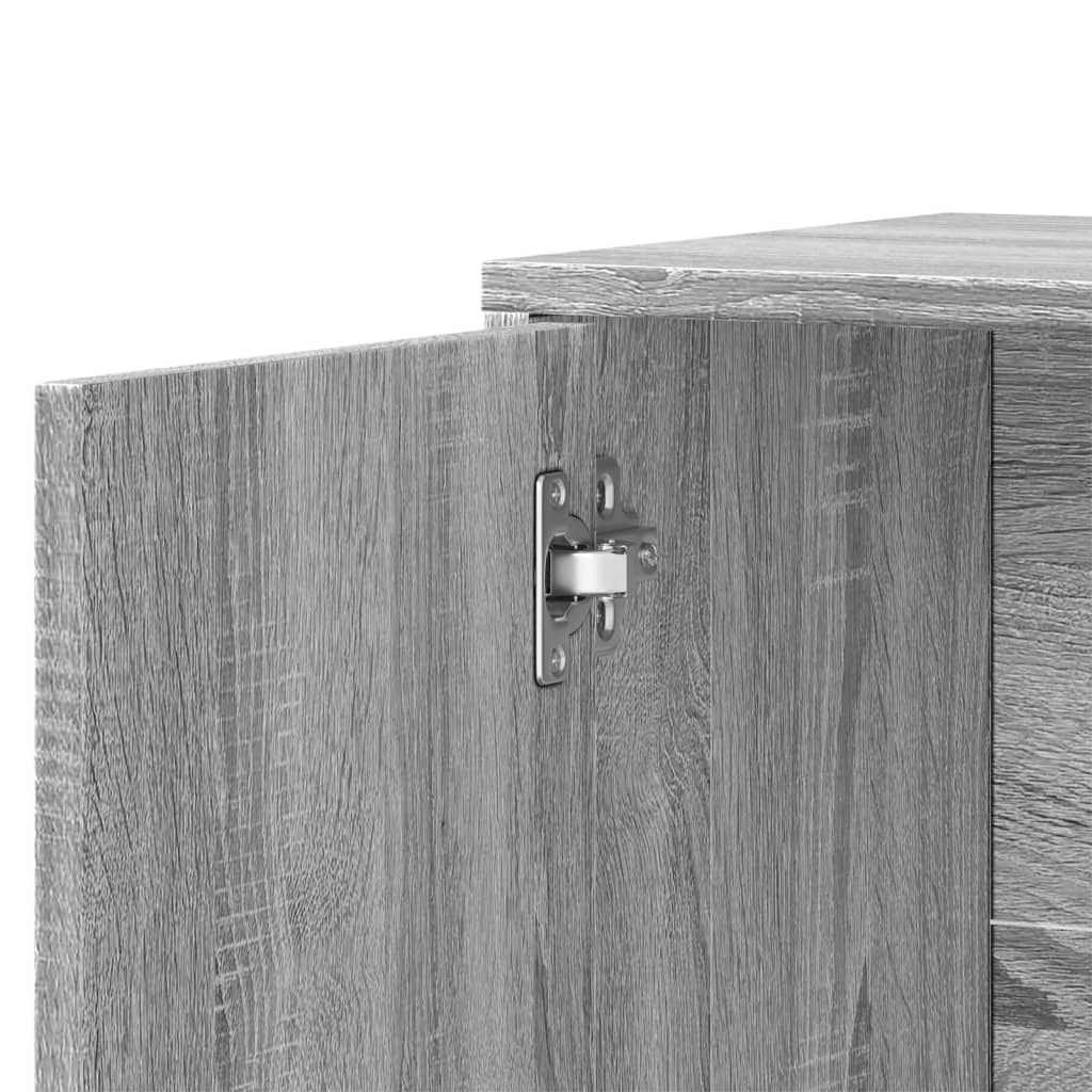 vidaXL Sideboards 2 pcs Grey Sonoma 60x31x70 cm Engineered Wood