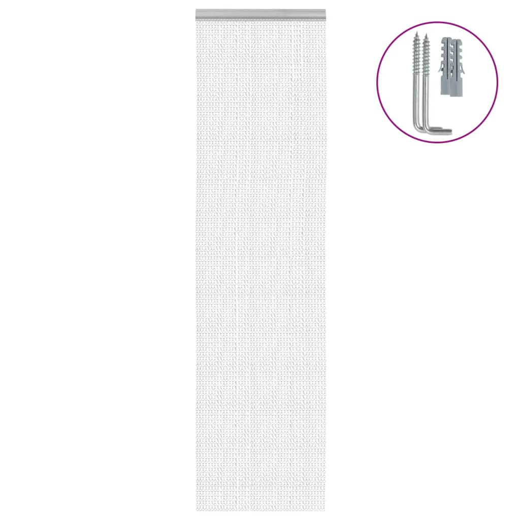 vidaXL Chain Door Fly Screen 56x186 cm Aluminium