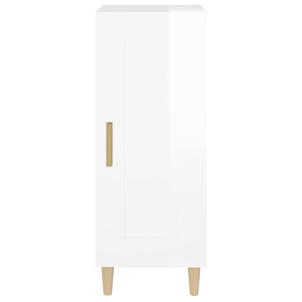 vidaXL Sideboard High Gloss White 34.5x34x90 cm Engineered Wood